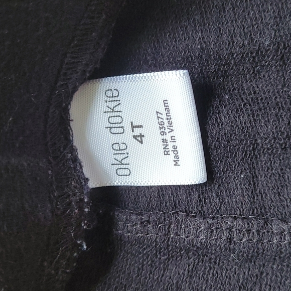 Okie Dokie 4T black joggers with V design - Picture 3 of 7